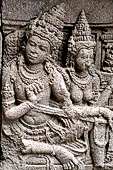 Prambanan - Vishnu Temple, reliefs depicting the story of Krishna and his brother Balarama.